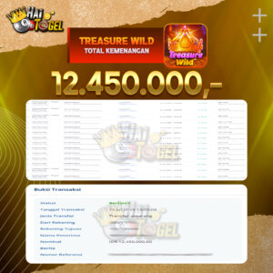 Read more about the article BUKTI JACKPOT SLOT HAITOGEL TREASURE WILD RP. 12.450.000