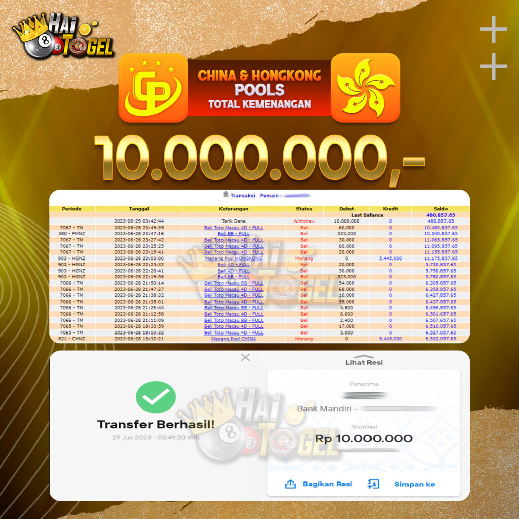 BUKTI JACKPOT HAITOGEL TOGEL