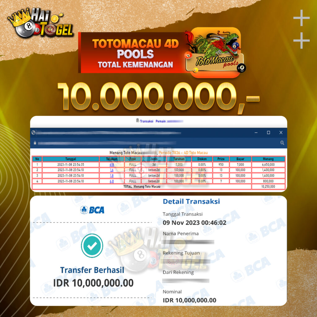 BUKTI JACKPOT HAITOGEL TOGEL