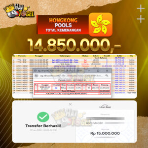 Read more about the article BUKTI JACKPOT HAITOGEL TOGEL : HONGKONG SEBESAR : RP. 14.850.000