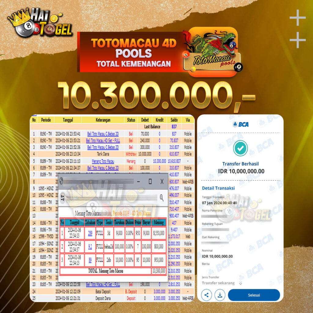 BUKTI JACKPOT HAITOGEL TOGEL