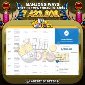 Read more about the article BUKTI KEMENANGAN SLOT HAITOGEL MAHJONG WAYS RP. 7.423.000