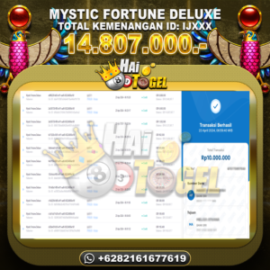 Read more about the article BUKTI KEMENANGAN HAITOGEL SLOT : MYSTIC FORTUNE DELUXE RP. 14.807.000