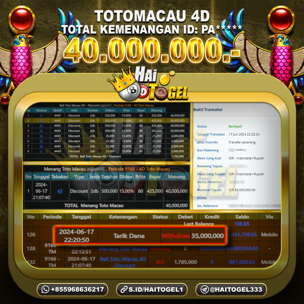 BUKTI JACKPOT HAITOGEL TOGEL