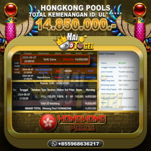 Read more about the article BUKTI JP HAITOGEL TOGEL : HONGKONG SEBESAR : RP. 14.850.000