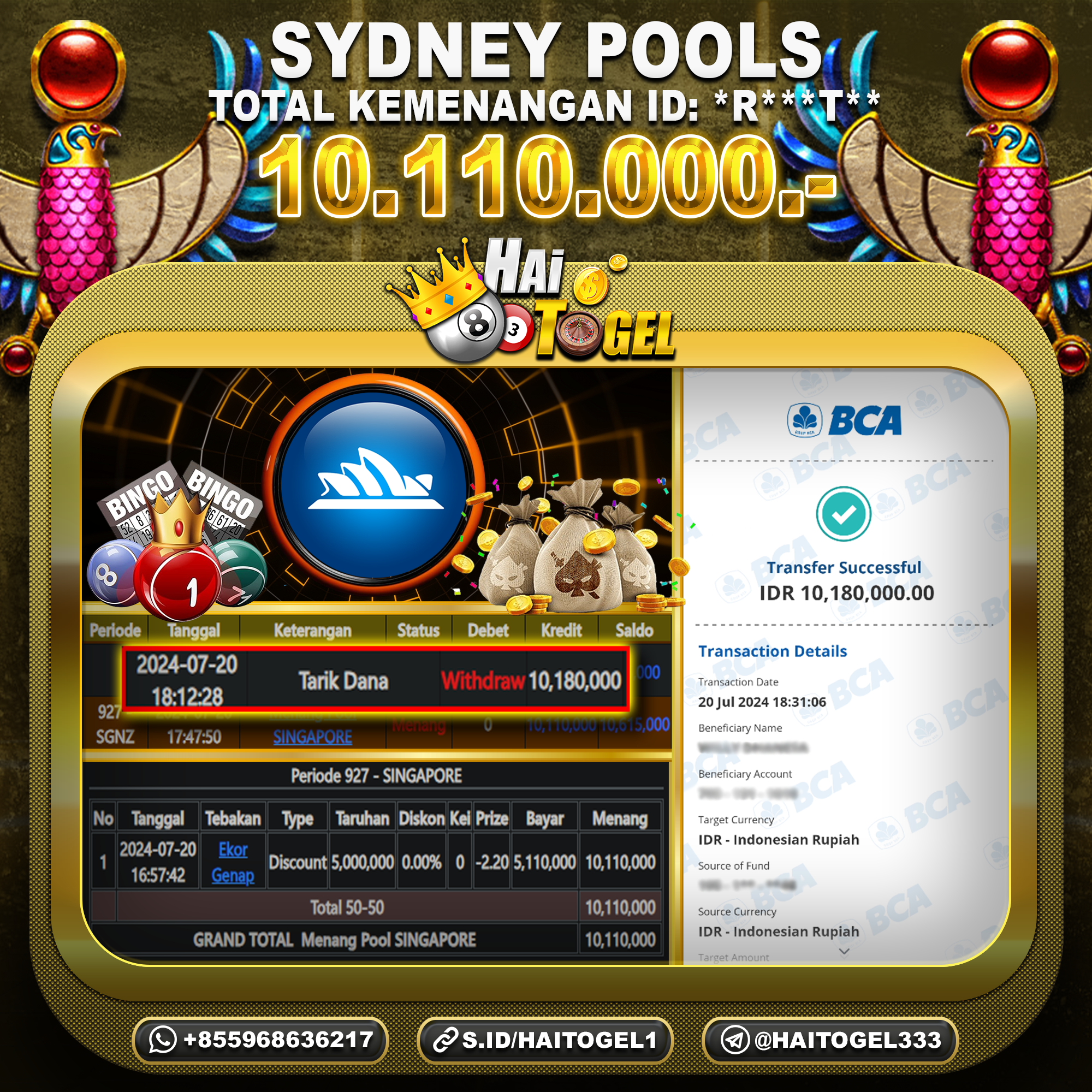 You are currently viewing BUKTI PEMBAYARAN HAITOGEL TOGEL SYDNEY RP. 10.110.000