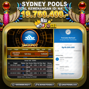 Read more about the article BUKTI JACKPOT HAITOGEL SYDNEY  RP. 19.760.400