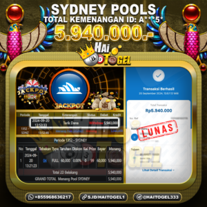 Read more about the article JACKPOT SYDNEY BUKTI HAITOGEL  RP. 5.940.000