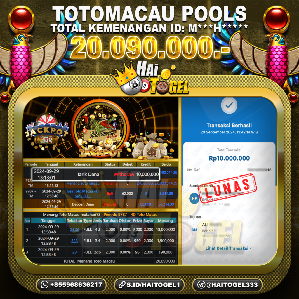 BUKTI JACKPOT HAITOGEL TOGEL