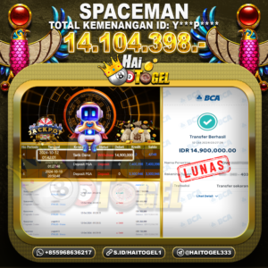 Read more about the article BUKTI GACOR HAITOGEL SLOT : SPACEMAN RP. 14.104.398