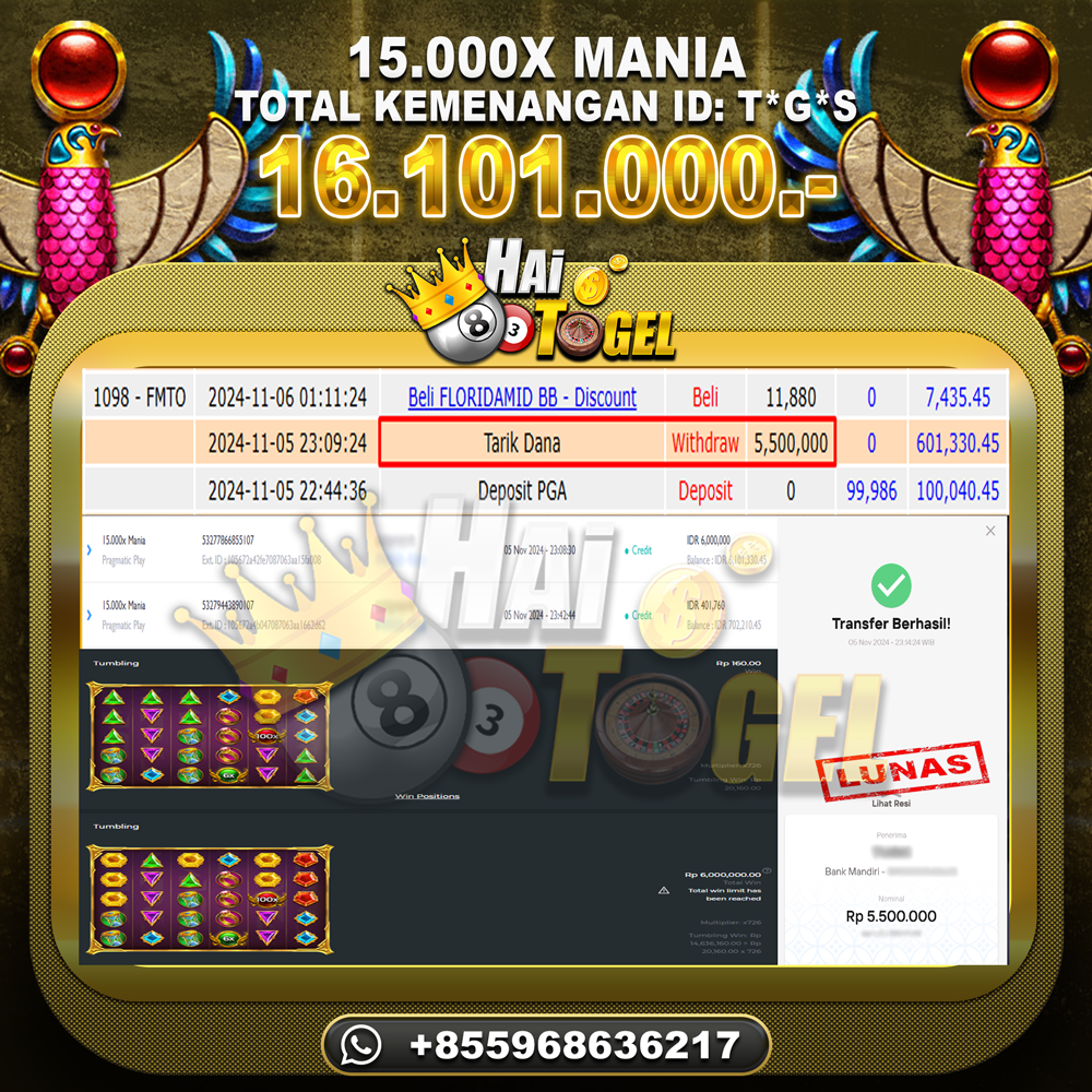 Read more about the article MAXWIN SLOT GACOR HAITOGEL : 15.000X MANIA RP. 16.101.000