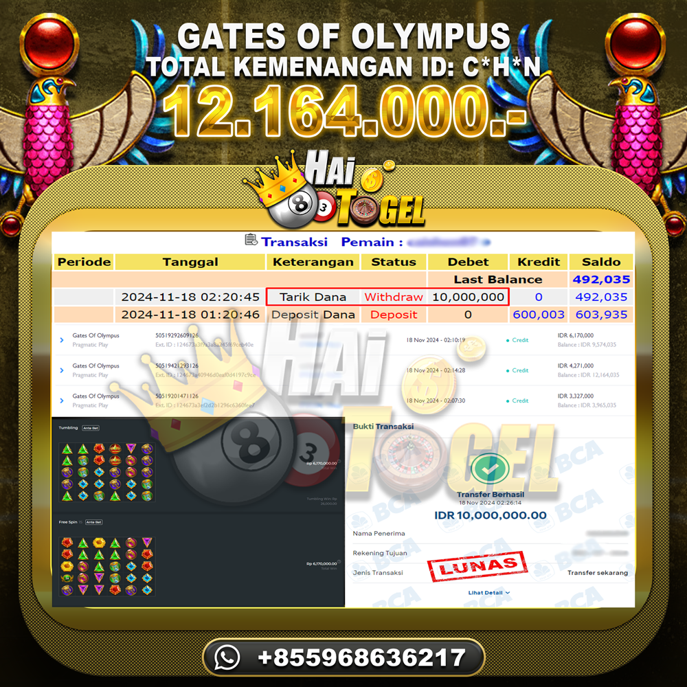 Read more about the article BUKTI SLOT JP PEMBAYARAN GATES OF OLYMPUS RP. 12.164.000