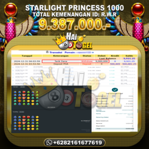 Read more about the article JP HAITOGEL KEMENANGAN SLOT : STARLIGHT PRINCESS 1000 RP. 9.387.000