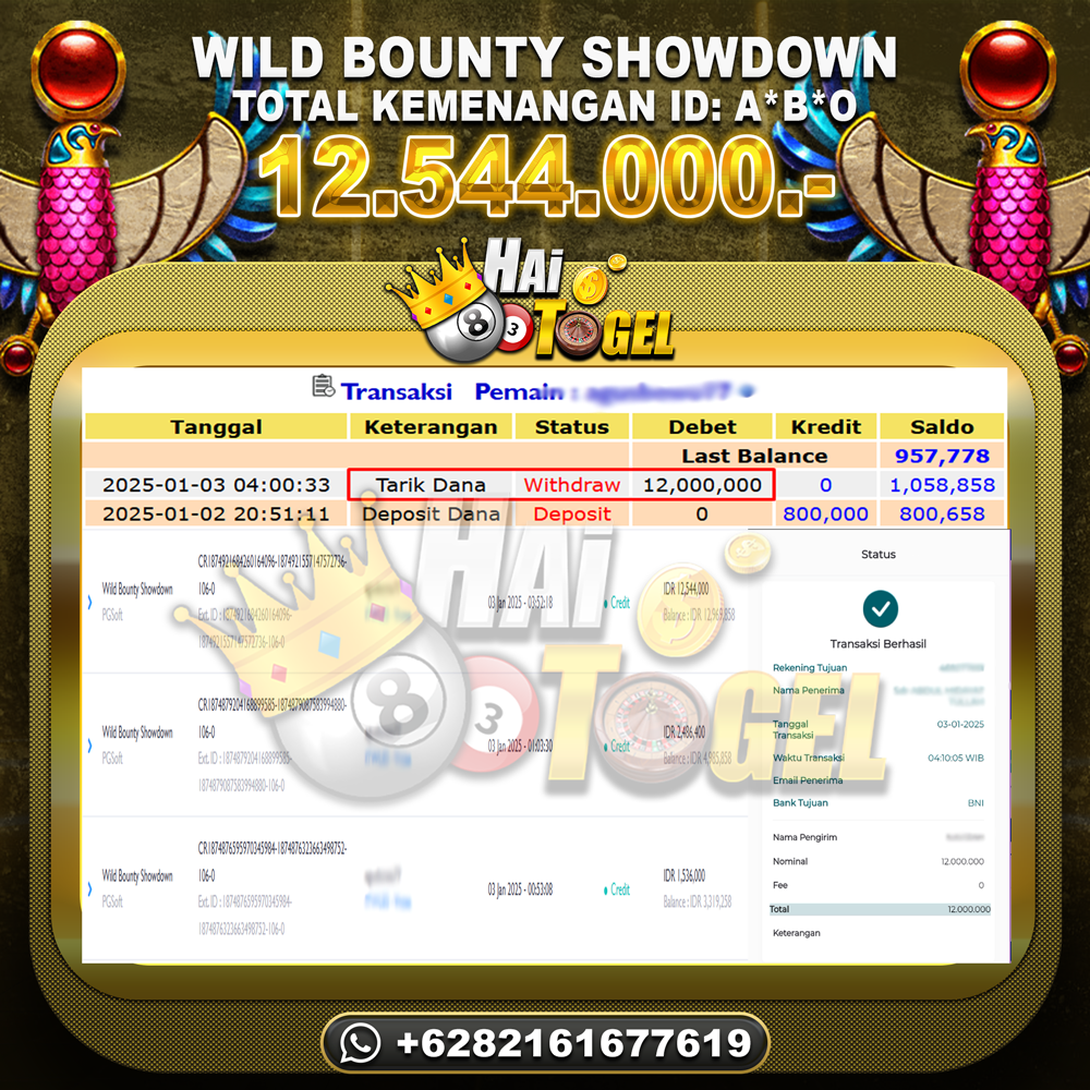 Read more about the article HAITOGEL SLOT GACOR PASTI TERBUKTI WILD BOUNTY SHOWDOWN RP. 12.544.000